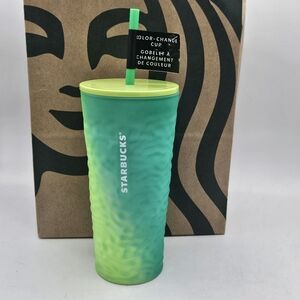 New Starbucks Color Changing 18 Ounce Glass Cup NWT